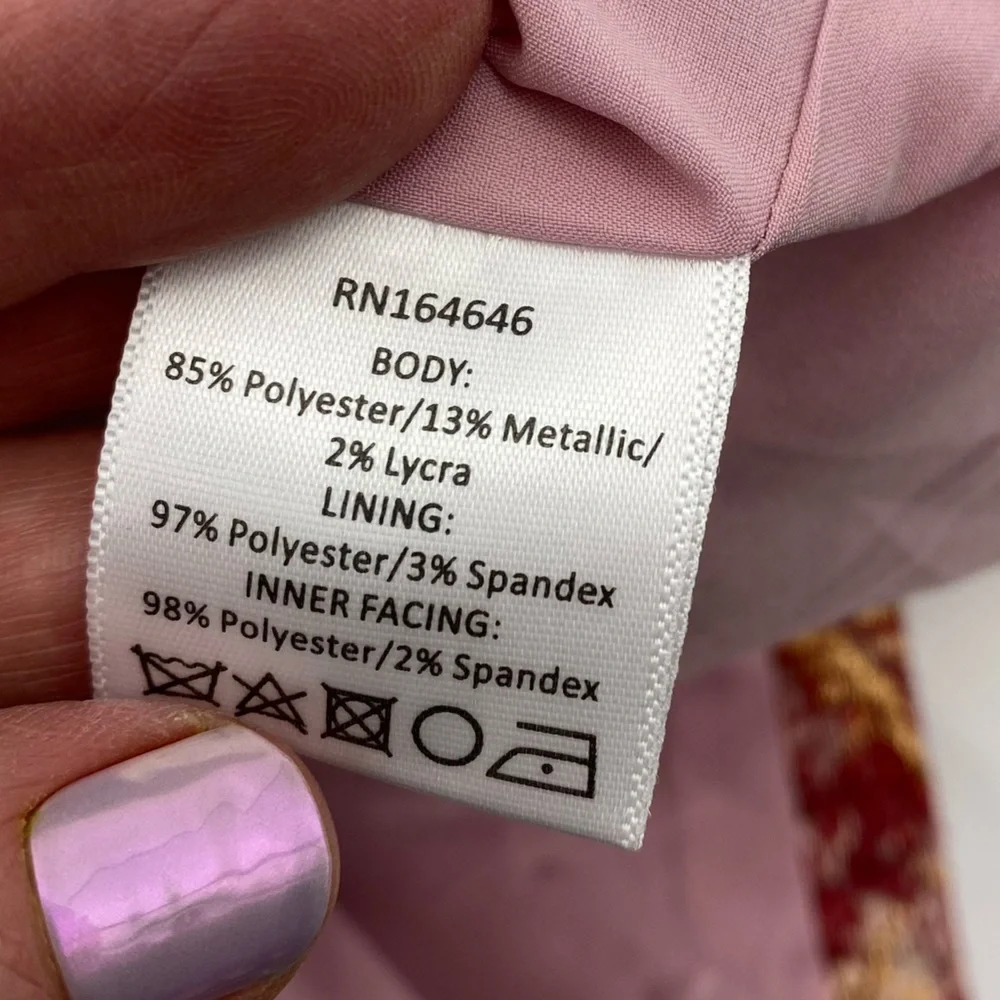 Mestiza New York Isolde Mini Dress Pink Floral Jacquard Shift Size 2 - Picture 10 of 14